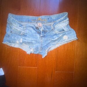 Almost Famous Distressed Blue Jean Shorts
